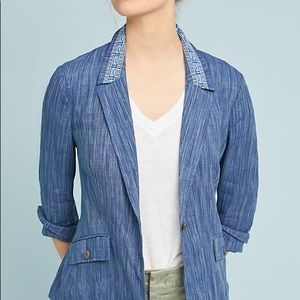 Medium Anthro linen blazer- NWT